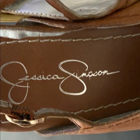 Jessica Simpson tan summer wedge sandal 9 - Picture 3 of 11